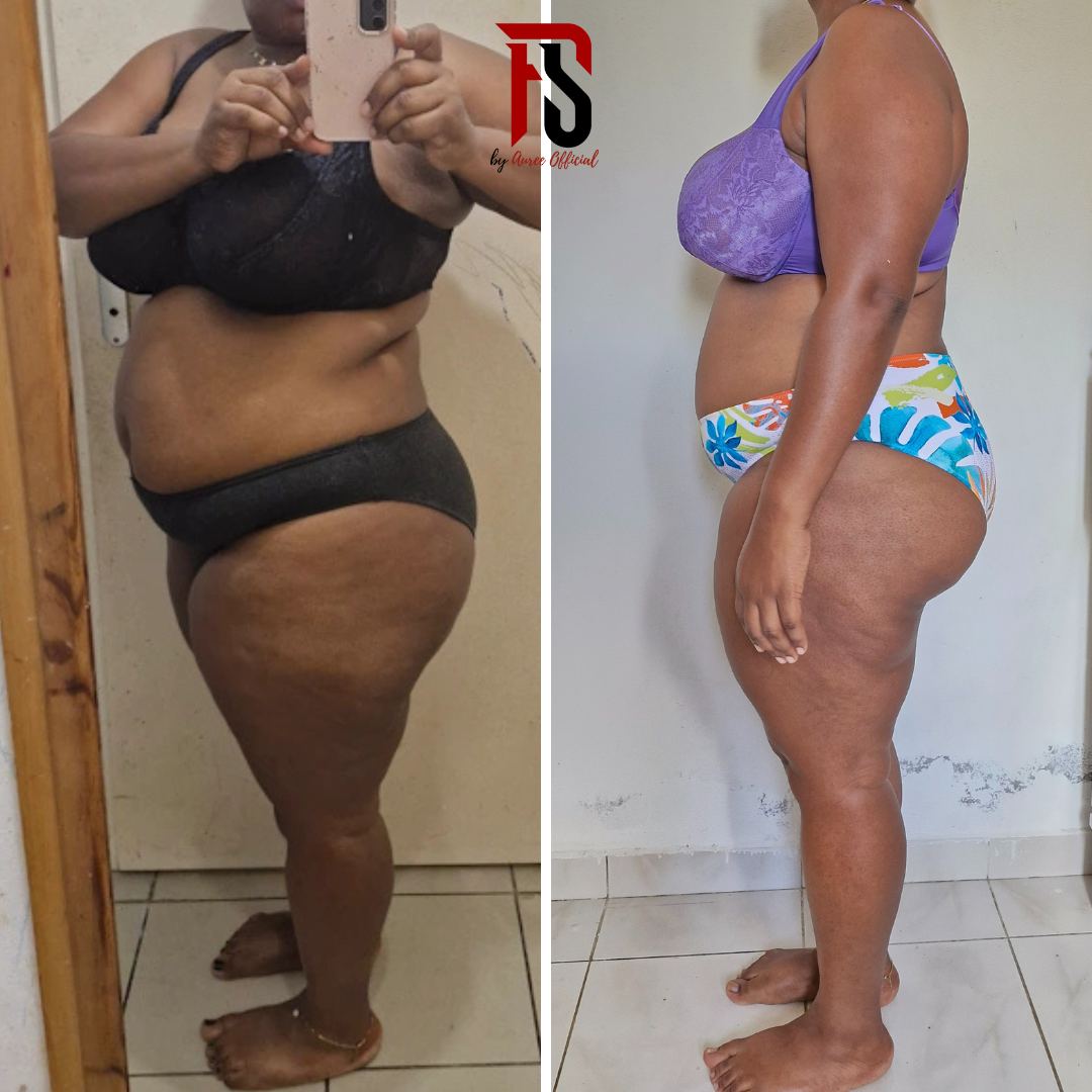 Transformation avant après de dos pour Mélissa